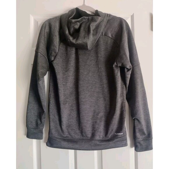 Adidas Size S Mens Pullover Hoodie Climawarm Hood Sweatshirt Gray FS0022 APU005 - Picture 4 of 11